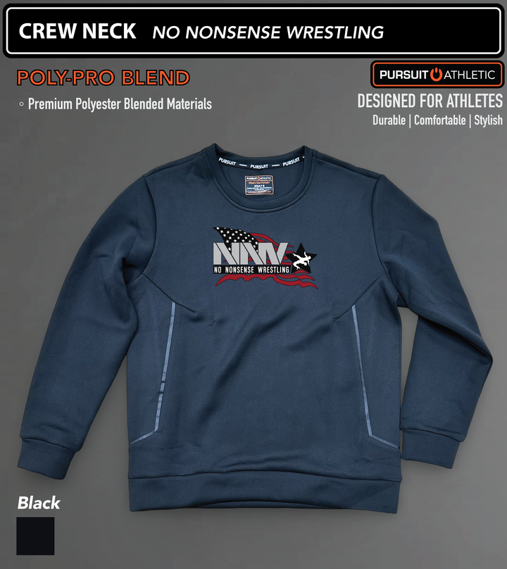 CREW NECK | Poly-Pro Blend | No Nonsense Wrestling