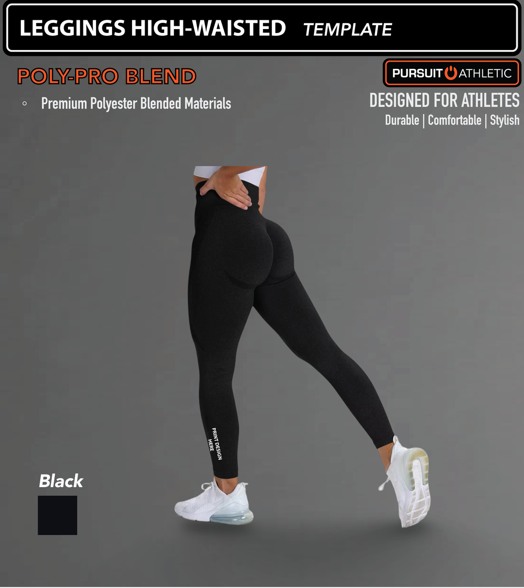 LEGGINGS HIGH-WAISTED | Poly-Pro Blend | Holdingford Wrestling