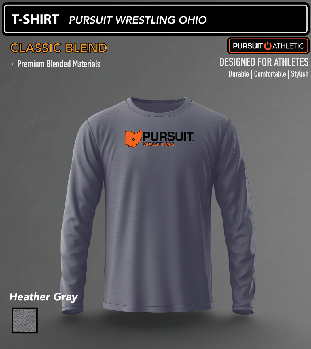 LONG SLEEVE | Classic Blend | Pursuit Wrestling Ohio