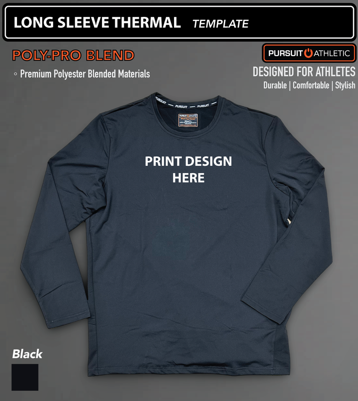 LONG SLEEVE THERMAL | Poly-Pro Blend | Holdingford Wrestling