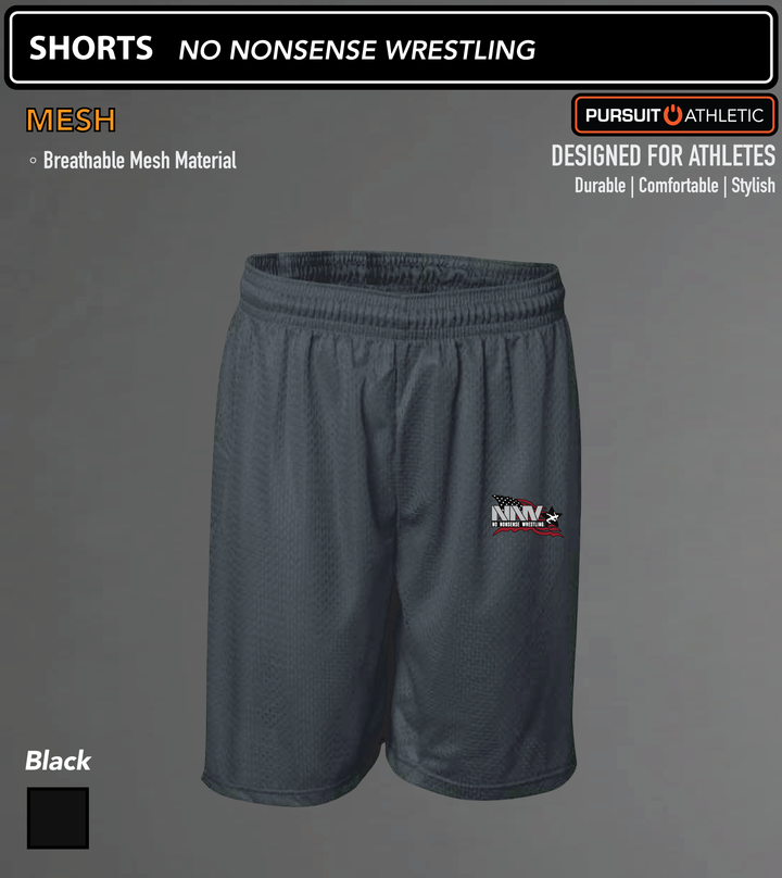 SHORTS 8" | Mesh | No Nonsense Wrestling