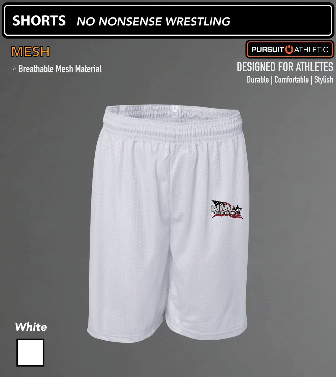 SHORTS 8" | Mesh | No Nonsense Wrestling