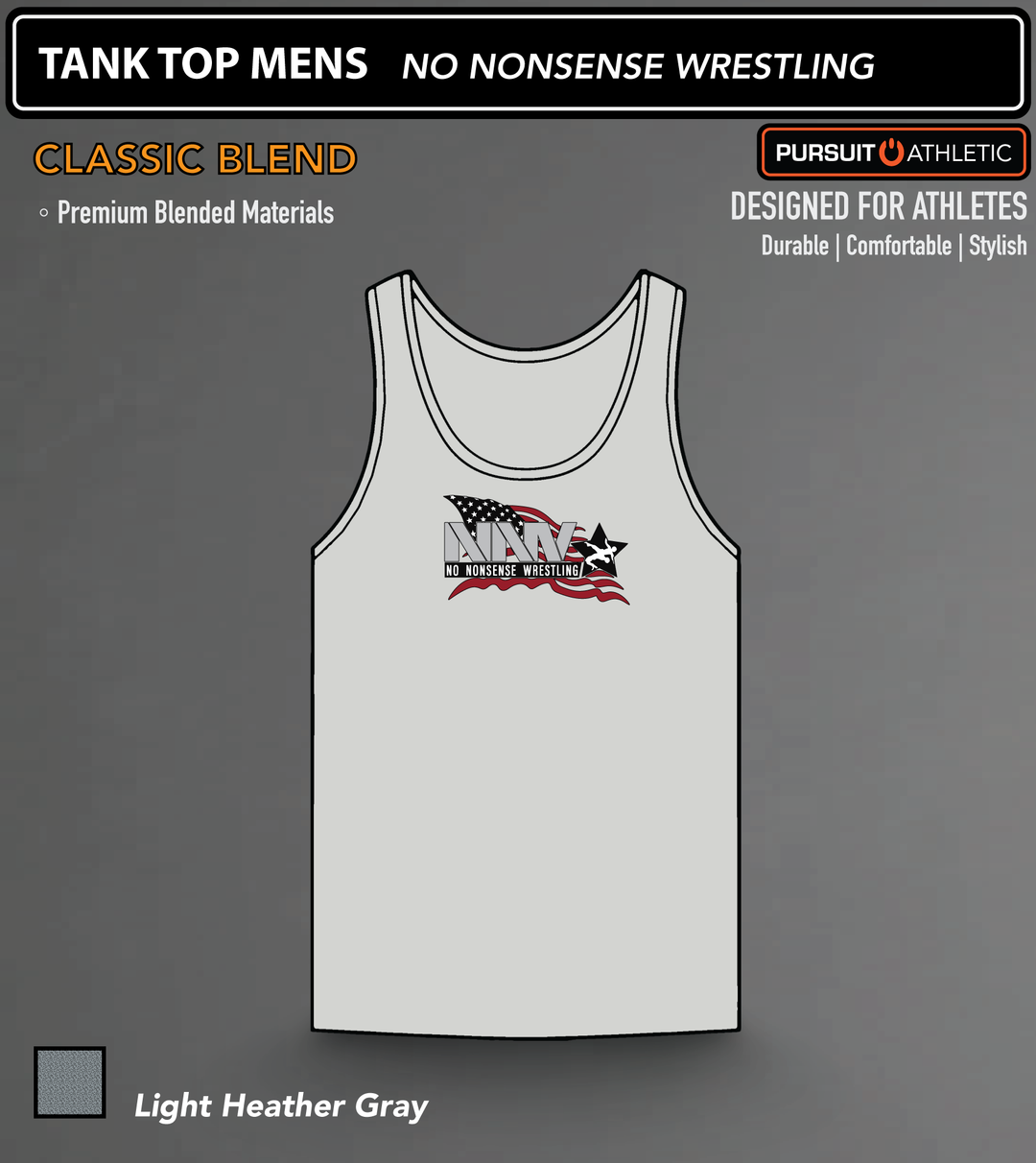 TANK TOP MENS | Classic Blend | No Nonsense Wrestling